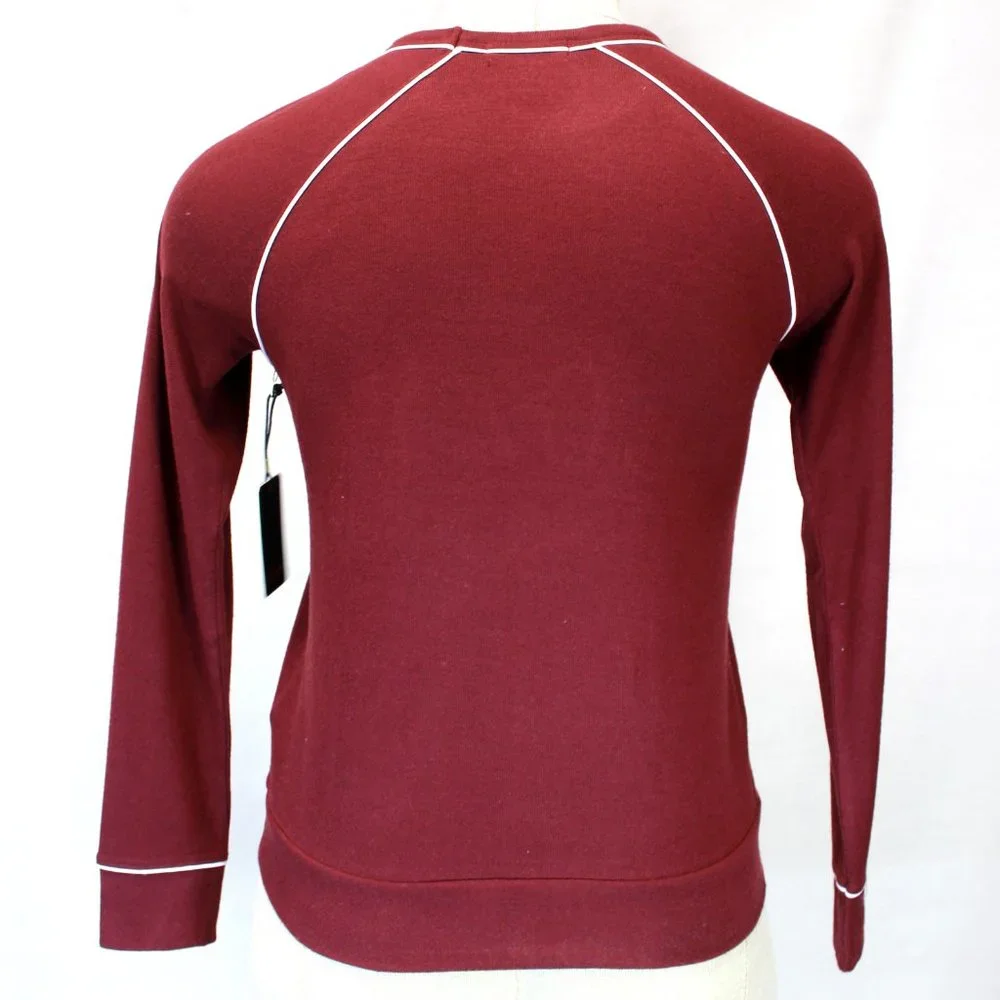 P.J.Salvage Woman Burgundy "Keepin' it COZY" Fleece Pajamas Top Large - Picture 7 of 9